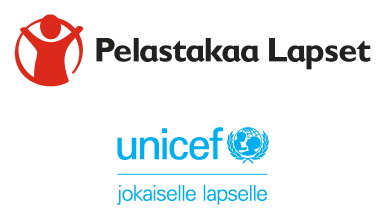 Pelastakaa Lapset -logo ja UNICEFin logo